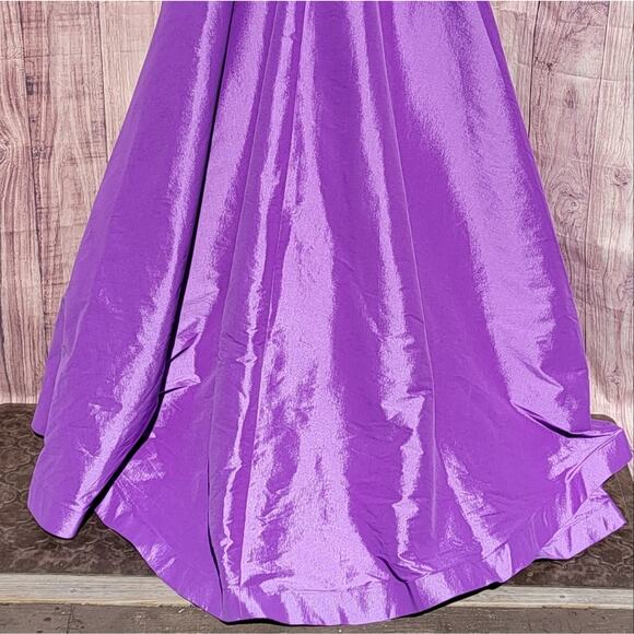 NWOT Vienna Prom Purple Rhinestone Bodice & Taffeta A-Line Skirt 2 PC Gown - Picture 6 of 11